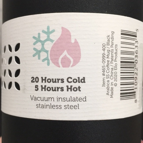 Black ello vacuum insulated Travel mug - Picture 5 of 11